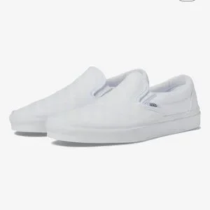Vans White Slip-On Checkerboard Loafers with Canvas Upper Mens Size 11 Vans Checkerboard Slip On Shoes for Men (Big and Tall Sizes  main image 2